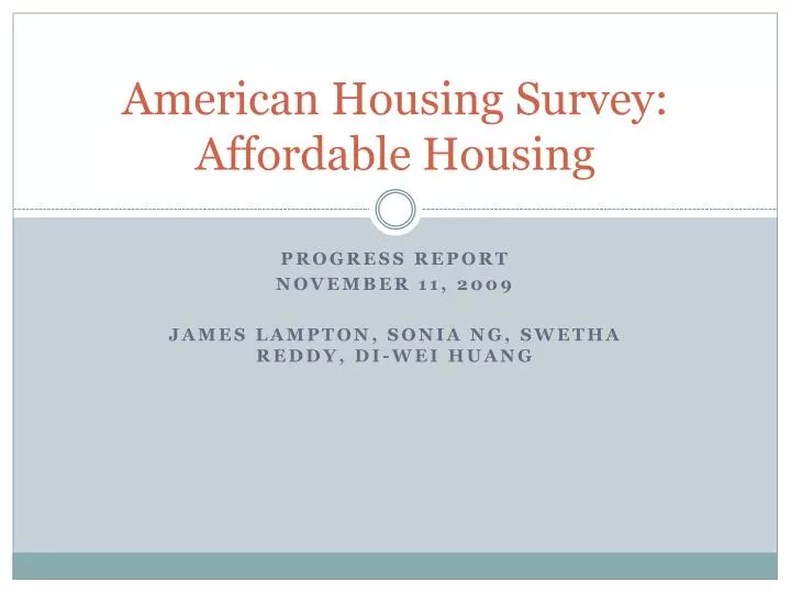 american housing survey affordable housing