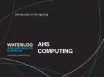 AHS Computing - slide 1