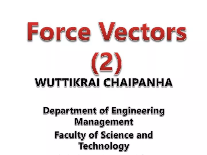 force vectors 2