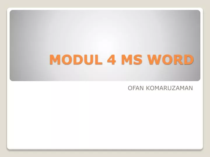 modul 4 ms word