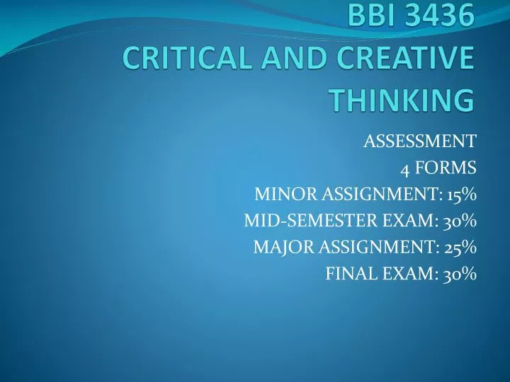 bbi 3436 critical and creative thinking