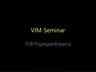 vim seminar