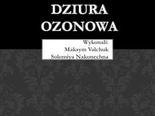 dziura ozonowa