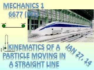 Kinematics of a particle moving in a straight line