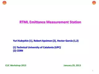 RTML Emittance Measurement Station