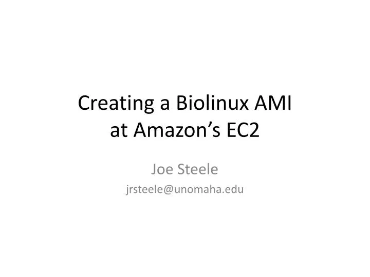 creating a biolinux ami at amazon s ec2