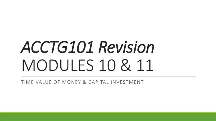 acctg101 revision modules 10 11