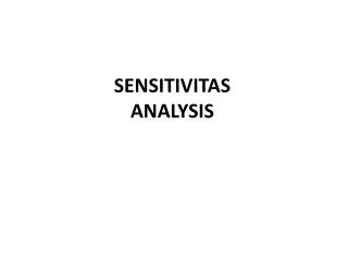 sensitivitas analysis