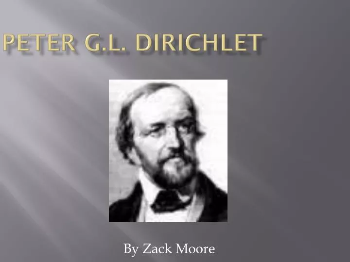 peter g l dirichlet