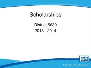 Scholarships