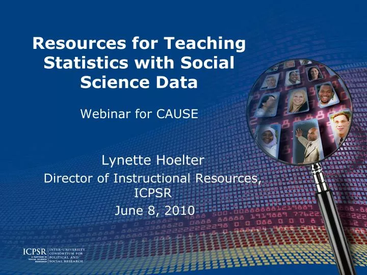 resources for teaching statistics with social science data webinar for cause