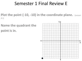 Semester 1 Final Review E