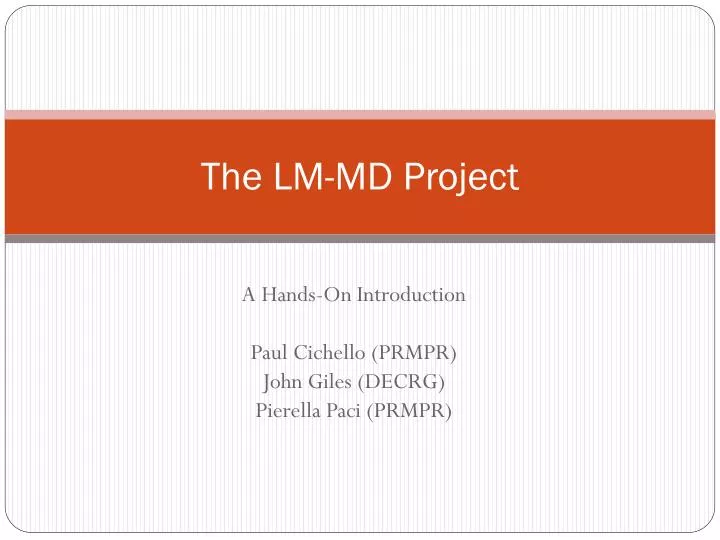 the lm md project