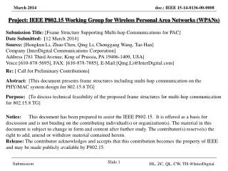 Project: IEEE P802.15 Working Group for Wireless Personal Area Networks (WPANs)