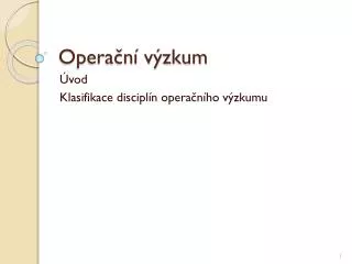 opera n v zkum