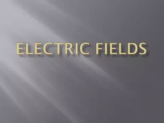 electric fields