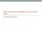 Dijet invariant mass distribution in pp -&gt; w+jj final states