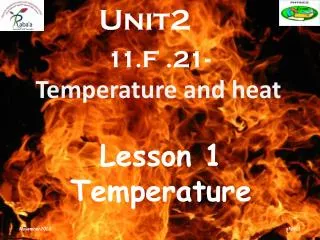 11.F .21- Temperature and heat