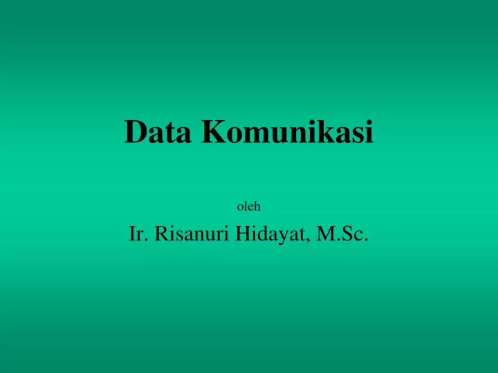 data komunikasi