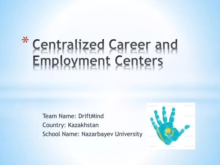 centralized career and employment centers
