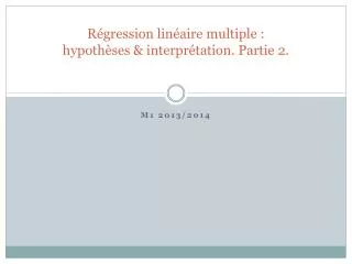 r gression lin aire multiple hypoth ses interpr tation partie 2