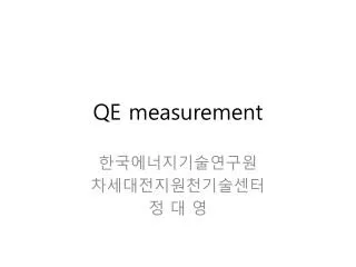 qe measurement