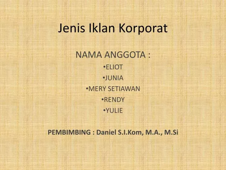 jenis iklan korporat