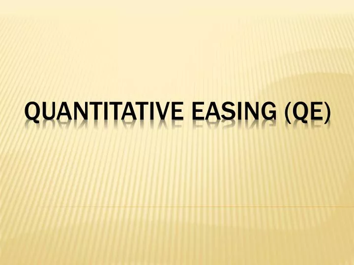quantitative easing qe