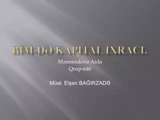 b m d kapital ixrac
