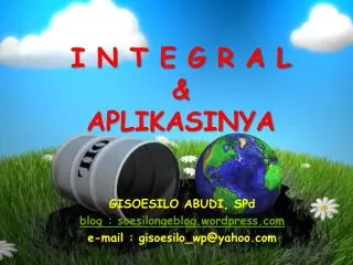 i n t e g r a l aplikasinya