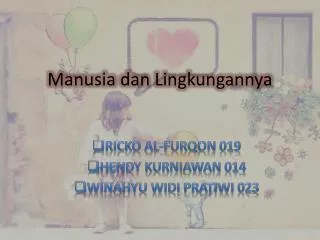 manusia dan lingkungannya