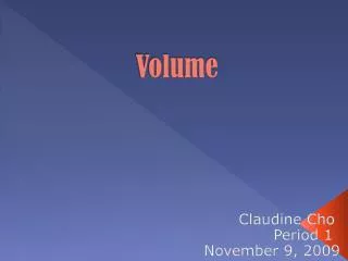 Volume