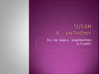 Susan b. Anthony