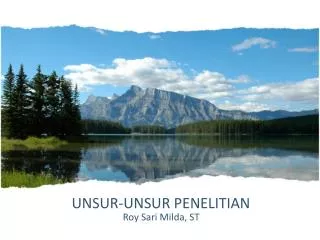 unsur unsur penelitian