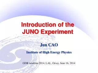 Introduction of the JUNO Experiment