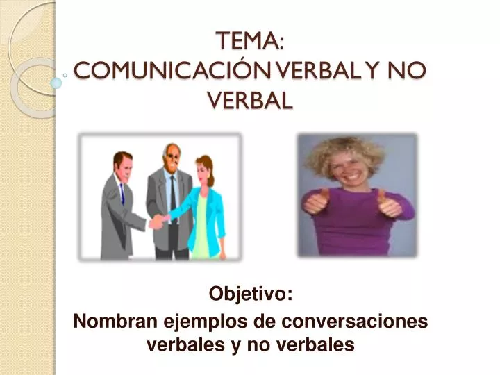 tema comunicaci n verbal y no verbal