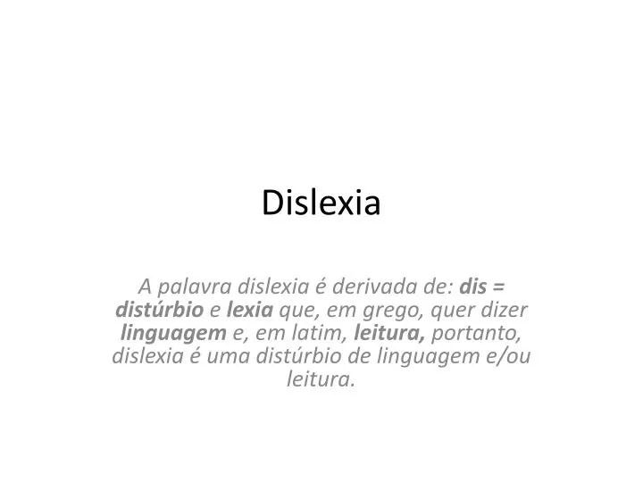 dislexia