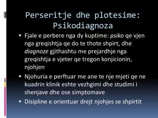 perseritje dhe plotesime p sikodiagnoza