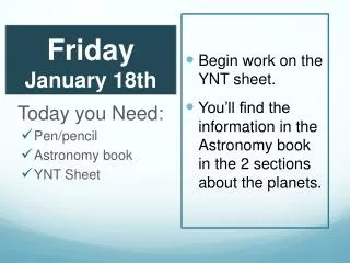 friday january 18th