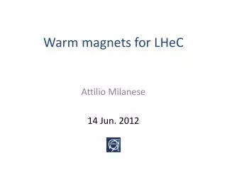 Warm magnets for LHeC