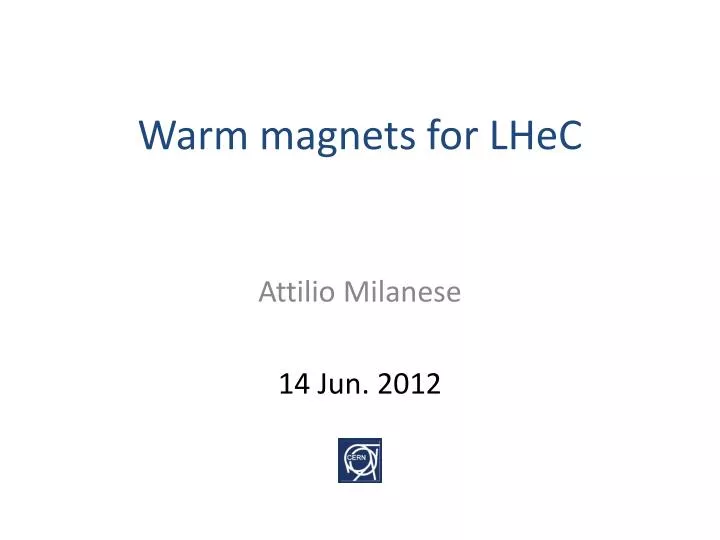 warm magnets for lhec
