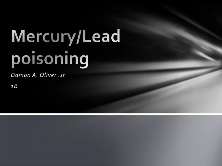 mercury lead poisoning