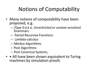 Notions of Computability