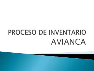 proceso de inventario