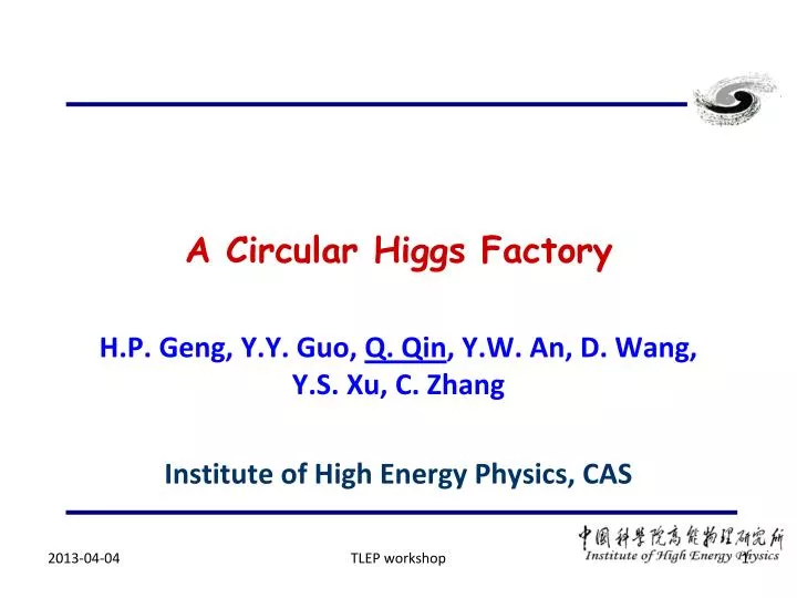 a circular higgs factory