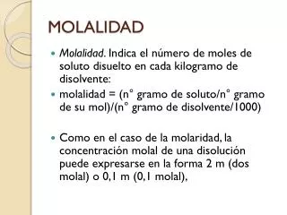 MOLALIDAD