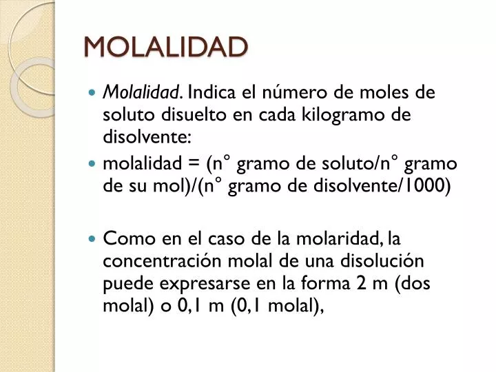 molalidad