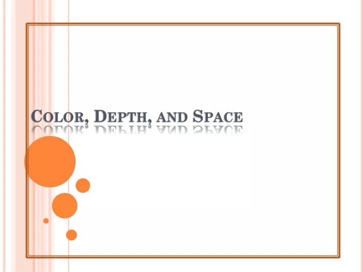 color depth and space