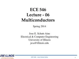 ECE 546 Lecture - 06 Multiconductors