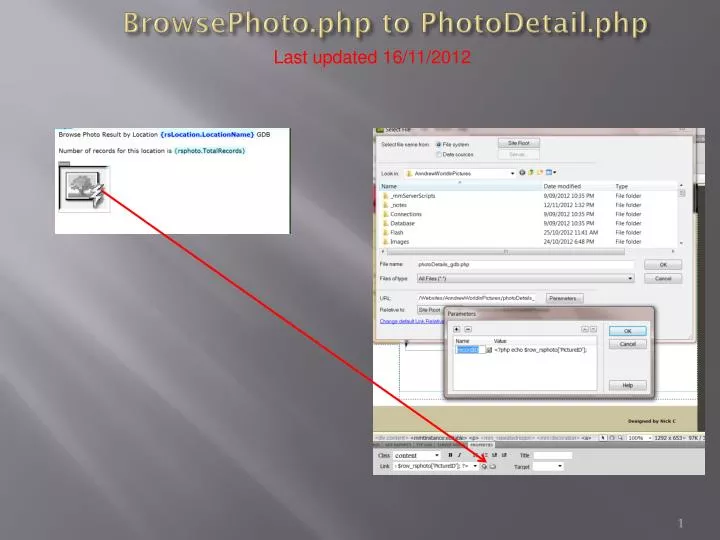 browsephoto php to photodetail php